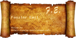 Feszler Emil névjegykártya